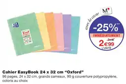 Monoprix EasyBook Cahier Oxford offre