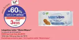 Monoprix WaterWipes Lingettes bébé offre