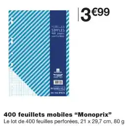 Monoprix Monoprix feuillets mobiles offre
