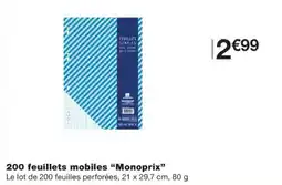 Monoprix Monoprix feuillets mobiles offre