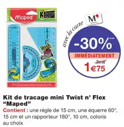 Monoprix Maped Kit de tracage mini Twist n' Flex offre