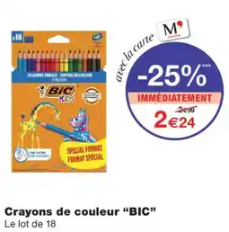 Monoprix BIC Crayons de couleur offre