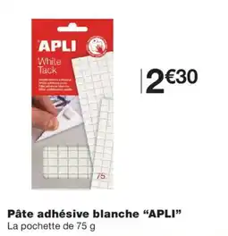 Monoprix APLI Pâte adhésive blanche offre