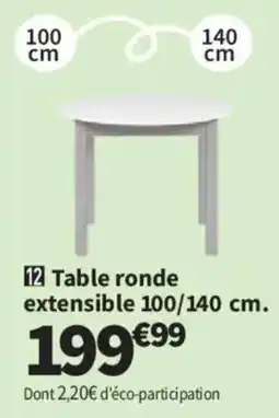 Conforama Table ronde extensible offre