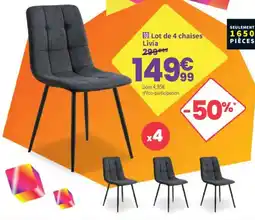 Conforama Livia chaises offre