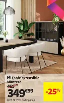 Conforama Mantero Table extensible offre