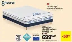 Conforama 8heures Matelas L'Emblématique offre