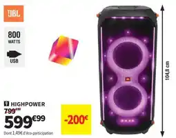 Conforama Jbl highpower offre