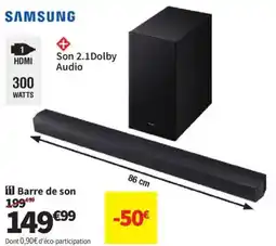 Conforama SAMSUNG Barre de son offre
