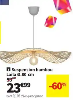 Conforama Suspension bambou Laila offre