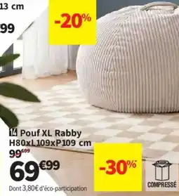 Conforama Pouf XL Rabby offre