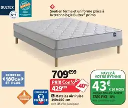 Conforama Bultex matelas air pulse offre