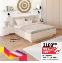 Conforama Zenith Lit coffre offre