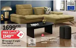 Conforama Zephyr Canapé d'angle fixe offre