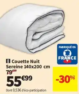Conforama Couette Nuit Sereine offre