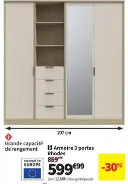 Conforama Rhodes Armoire 3 portes offre