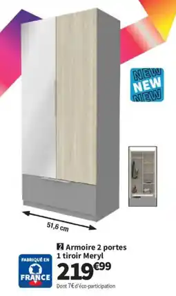 Conforama Meryl Armoire 2 portes 1 tiroir offre