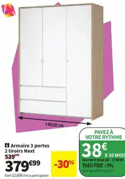 Conforama Next Armoire 3 portes offre