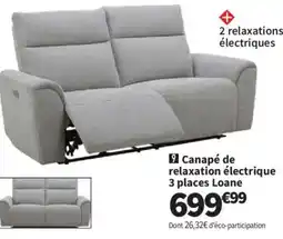 Conforama Loane Canapé de relaxation électrique offre