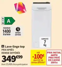 Conforama Lave-linge top offre