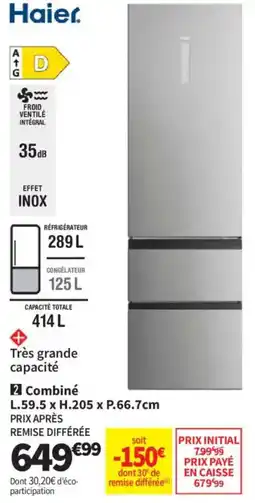 Conforama Haier Réfrigérateur offre
