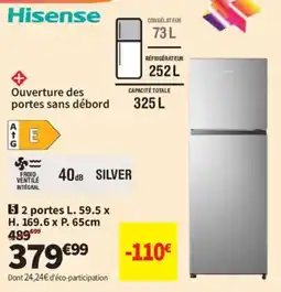Conforama Hisense Réfrigérateur offre