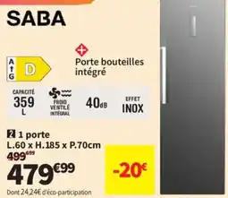 Conforama SABA Porte bouteilles intégré offre