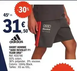 E.Leclerc Adidas short homme "audi revolut f1 team dna" offre