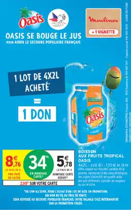 Intermarché Oasis Boisson aux fruits tropical offre