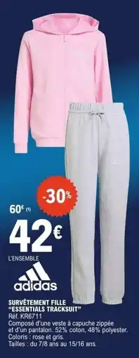 E.Leclerc adidas SURVÊTEMENT FILLE offre