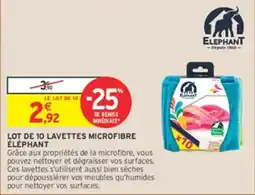 Intermarché ÉLÉPHANT Lavettes microfibre offre