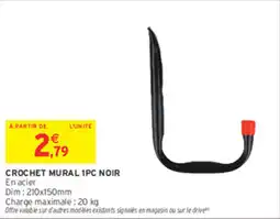 Intermarché CROCHET MURAL 1PC NOIR offre