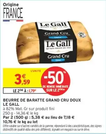 Le Gall Beurre de baratte grand cru doux