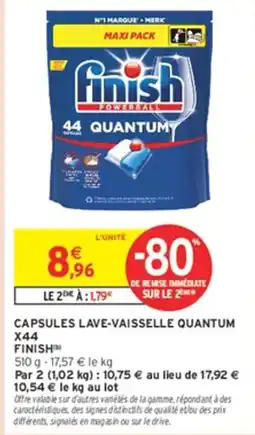 Intermarché FINISH CAPSULES LAVE-VAISSELLE QUANTUM offre