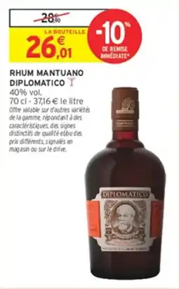 Intermarché Hyper RHUM MANTUANO DIPLOMATICO offre