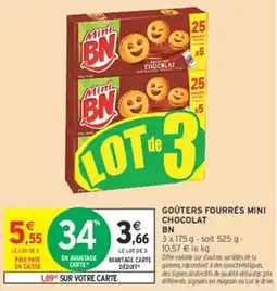 Intermarché BN GOUTERS FOURRÉS MINI CHOCOLAT offre