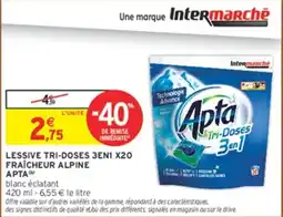 Intermarché Hyper Apta Lessive Tri-Doses 3en1 offre