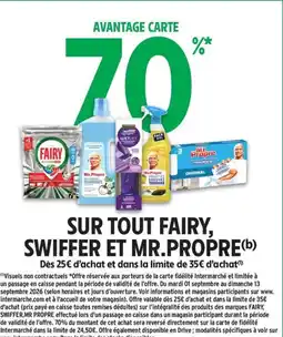 Intermarché Express Fairy swiffer mr.propre offre