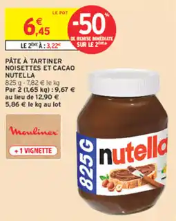 Intermarché Nutella Pâte à tartiner noisettes et cacao offre