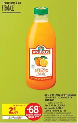 Intermarché Express ANDROS Jus d'oranges pressées offre