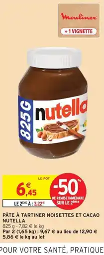 Intermarché Express Nutella Pâte à tartiner noisettes et cacao offre