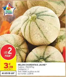 Intermarché MELON CHARENTAIS JAUNE offre