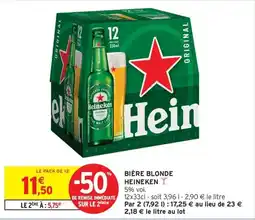Intermarché Express Heineken Bière blonde offre