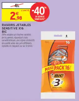 Intermarché BIC RASOIRS JETABLES SENSITIVE offre
