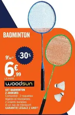 E.Leclerc woodsun BADMINTON offre