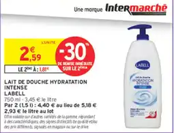 Intermarché LABELL LAIT DE DOUCHE HYDRATATION INTENSE offre