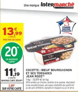 Intermarché Hyper JEAN ROZÉ BŒUF BOURGUIGNON offre