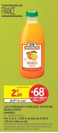 Intermarché Hyper ANDROS Jus d'oranges pressées offre