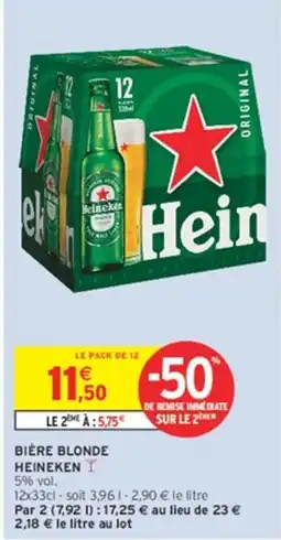 Intermarché Hyper Heineken Bière blonde offre