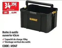Screwfix DEWALT Boite à outils ouverte offre